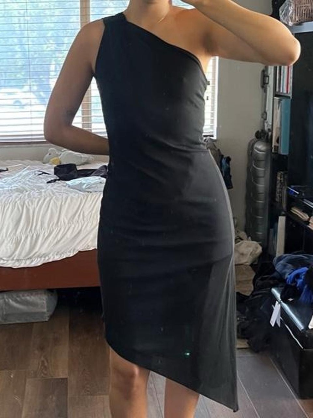 Vintage Laundry by Shelli Segal Black Asymmetrical Dress
